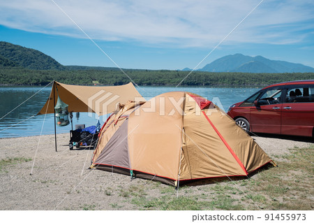夏季休閒/湖畔汽車露營地 91455973