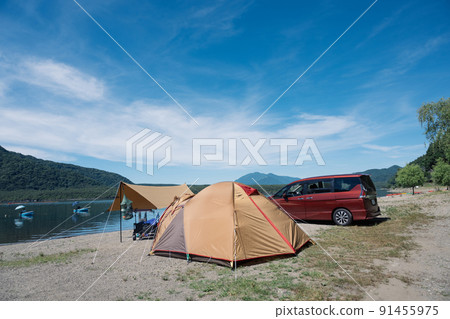 夏季休閒/湖畔汽車露營地 91455975