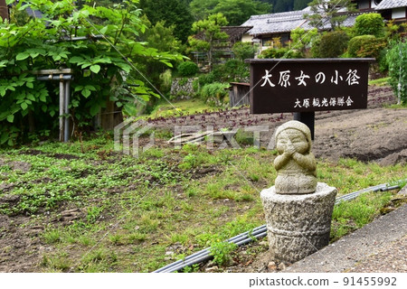 Kyoto City Oharame's Path (Flower Road) and Oharame Stone Statue Kyoto City Oharame's Path (Flower Road) and Oharame Stone Statue 91455992