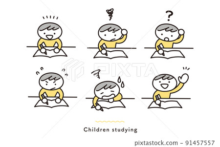 關於兒童學習的插圖集 關於兒童學習的插圖集 91457557