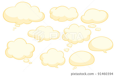 Speech bubble templates on white background 91460394