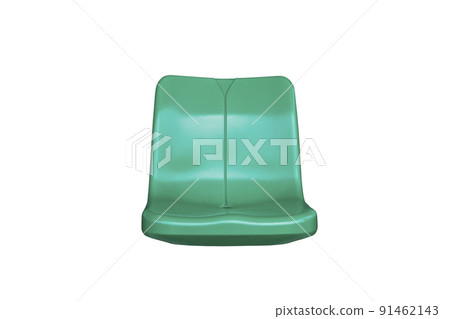 Green stadium chairs isolated on white background Green stadium chairs isolated on white background 91462143