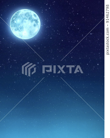 Moonlit night and starry sky background material Moonlit night and starry sky background material 91462798