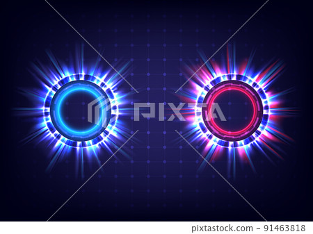 Glowing swirl light effect. Futuristic flame swirl universe trail effect. Magic frame ring. Energy of circular element. Luminous sci-fi. Shining blue and red neon lights cosmic. Orb soul red and blue Glowing swirl light effect. Futuristic flame swirl universe trail effect. Magic frame ring. Energy of circular element. Luminous sci-fi. Shining blue and red neon lights cosmic. Orb soul red and blue 91463818