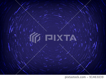 science and technology tunnel of cyberspace with particles. HUD circle on grey screen. Infinity portal, gate and teleportation. Futureistic geometric shape abstract background science and technology tunnel of cyberspace with particles. HUD circle on grey screen. Infinity portal, gate and teleportation. Futureistic geometric shape abstract background 91463839