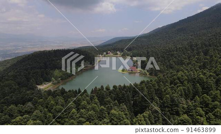 Natural Lake Aerial Drone Natural Lake Aerial Drone 91463899