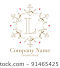 Anchor and ribbon logo mark 91465425