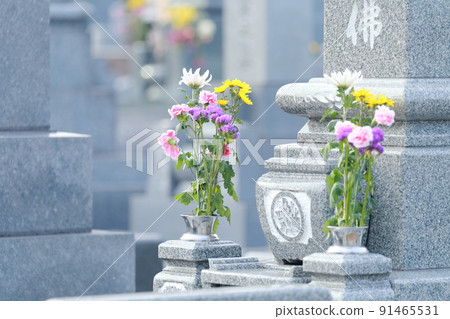 Buddha flower and suling in the grave 91465531