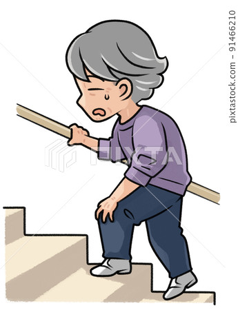 厭倦了爬樓梯的高級婦女 厭倦了爬樓梯的高級婦女 91466210