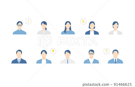 Business person icon set 91466625