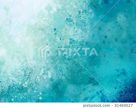 Deep sea watercolor texture background 91469027