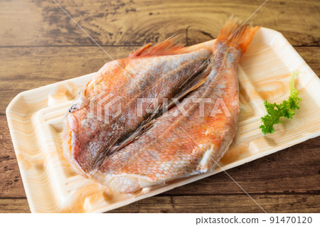 Open dried red fish Open dried red fish 91470120