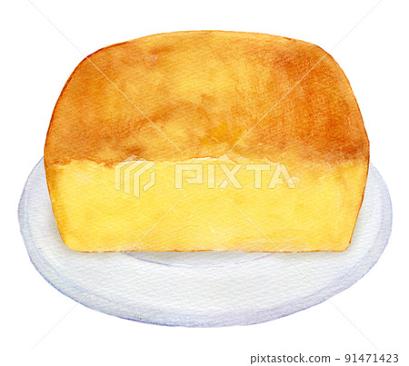 台灣卡斯特拉水彩插圖 91471423