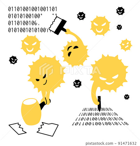 做壞事的計算機病毒。 91471632