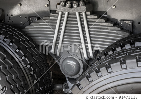 suspension and large wheels of a truck, loader or other suspension and large wheels of a truck, loader or other 91473115