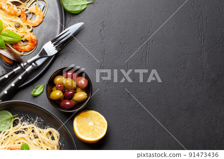 Various Italian pasta Various Italian pasta 91473436