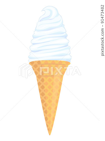 Soft cream illustration 91473482