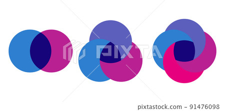 Venn diagram circles chart infographic. Vector design elements for business strategy presentation. Venn diagram circles chart infographic. Vector design elements for business strategy presentation. 91476098