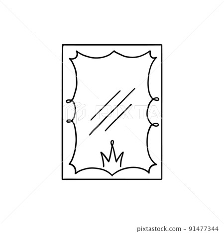 Princess crown mirror doodle frame Princess crown mirror doodle frame 91477344
