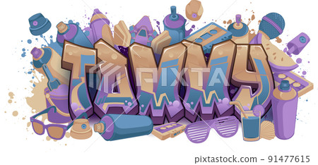 Go Away Graffiti Design Stock Illustration