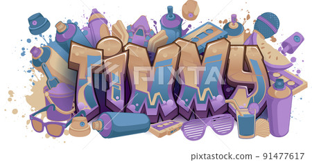 Graffiti Styled Urban Street Art Tagging Design - Timmy 91477617