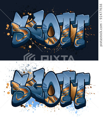 Graffiti Styled Urban Street Art Tagging Design - Scott 91477638