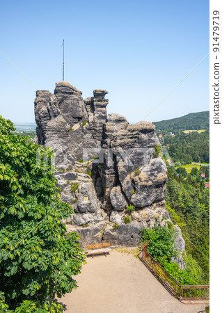 View from Nuns Rock sandstone rock formation View from Nuns Rock sandstone rock formation 91479719