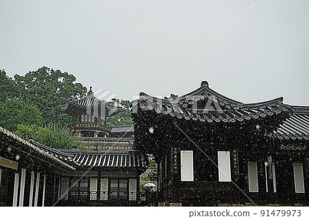 下雨天的昌德宮風景 下雨天的昌德宮風景 91479973