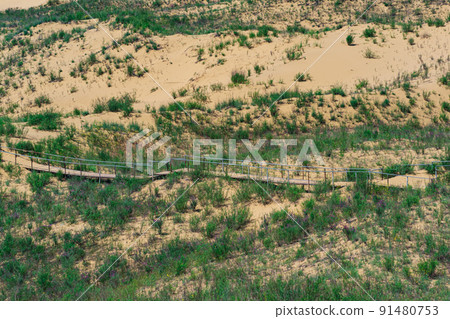 tourist route through the protected desert landscape Sarykum, Dagestan tourist route through the protected desert landscape Sarykum, Dagestan 91480753