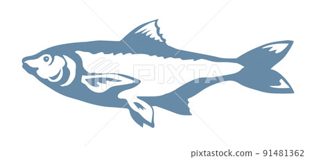 Big sea fish. Vector drawing 91481362