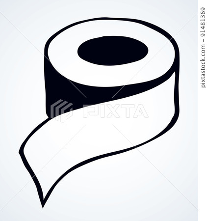 Roll of adhesive tape. Vector drawing Roll of adhesive tape. Vector drawing 91481369