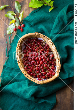 Ripe delicious sweet Gumi berries 91482141