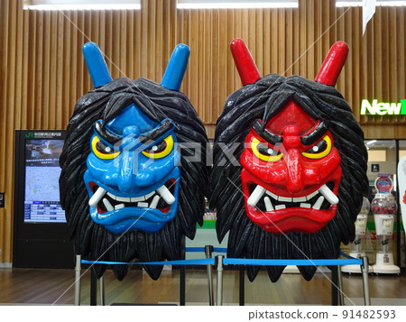 秋田站檢票口前的生剝鬼 91482593