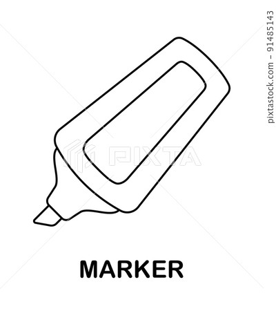 Coloring page with Marker for kids Coloring page with Marker for kids 91485143