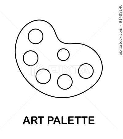 Coloring page with Art Palette for kids Coloring page with Art Palette for kids 91485146