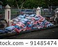 Colorful market scene in Mauritius 91485474