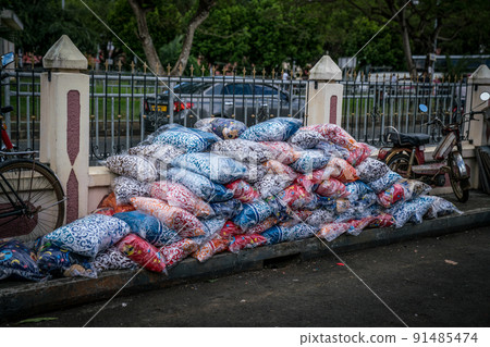 Colorful market scene in Mauritius Colorful market scene in Mauritius 91485474