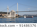 Bosphorus bridge (between Europe and Asia) - Istanbul - Turkey 91486376