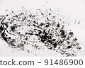 Abstract black white texture on white paper like a marble 91486900