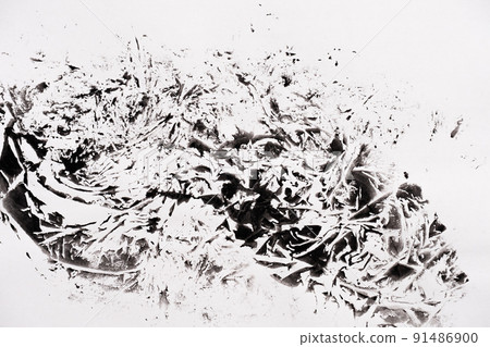 Abstract black white texture on white paper like a marble Abstract black white texture on white paper like a marble 91486900