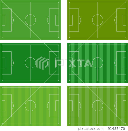 Illustration material Lawn ground soccer court Vector 91487470
