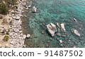 Crystal clear Lake Tahoe rocky shoreline near by Bonsai rock 91487502