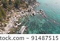Crystal clear Lake Tahoe rocky shoreline near by Bonsai rock 91487515