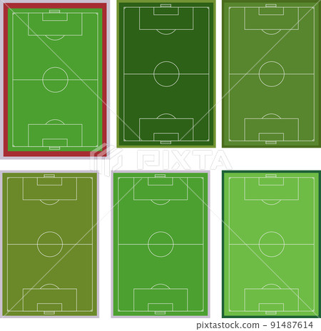Illustration material Lawn ground soccer court Vertical vector Illustration material Lawn ground soccer court Vertical vector 91487614