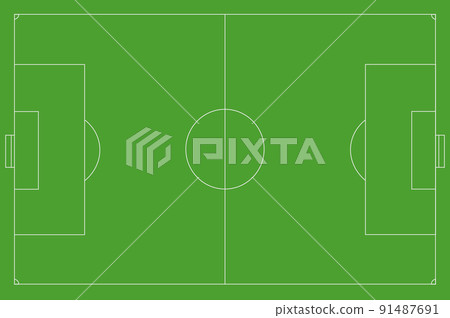Illustration material Lawn ground soccer court Vector 91487691