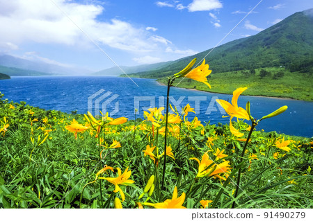 Wind-blown Nozori Lake Wind-blown Nozori Lake 91490279