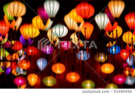 亞洲元宵節/晚上的節日 91490498