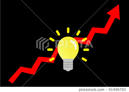 The image that the electricity bill is rising. The image that the electricity bill is rising. 91490783