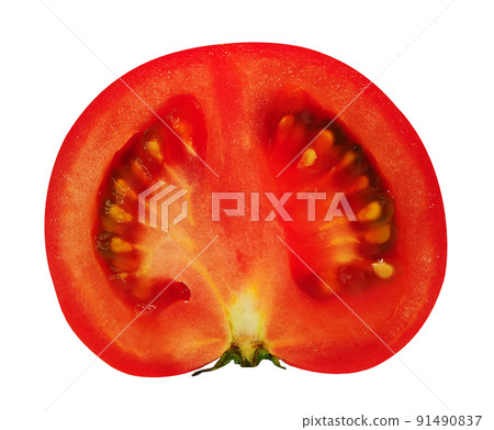 Ripe tomato cross section Ripe tomato cross section 91490837