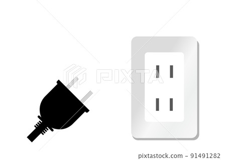 Power saving image. Power off. Save electricity by unplugging the power plug from the outlet. Power saving image. Power off. Save electricity by unplugging the power plug from the outlet. 91491282
